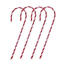 J. Hofert Co. J. Hofert Co Set of 4 Red and White Stripped Candy Cane Stakes Christmas Outdoor Decor 60"