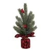 Transpac Artificial 16 in. Green Christmas Cardinal Tree -Outdoor Christmas Decorations Sales GUEST 86329d9d 0e62 4857 8a06 d045d31bd83c