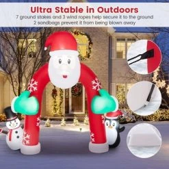 Costway 10FT Inflatable Christmas Santa Archway Decoration with Snowman Penguin LED Lights 15 Costway 10FT Inflatable Christmas Santa Archway Decoration with Snowman Penguin LED Lights -Outdoor Christmas Decorations Sales GUEST 896caf5e d750 4917 ad4f d139e024b937