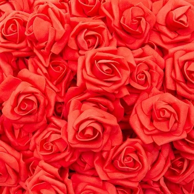 Bright Creations 200 Pack Fake Red Roses, 2 Inch Stemless Foam Flowers for Wall Decorations, Wedding Receptions, Faux Bouquets, Spring Decor 6 Bright Creations 200 Pack Fake Red Roses, 2 Inch Stemless Foam Flowers for Wall Decorations, Wedding Receptions, Faux Bouquets, Spring Decor - Image 4