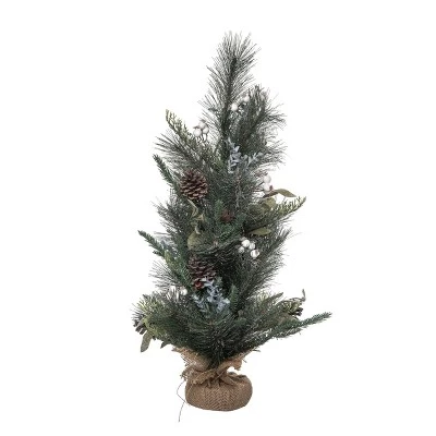 Transpac Artificial 24 in. Green Christmas Mixed Greenery Tree with Rustic Bells 3 Transpac Artificial 24 in. Green Christmas Mixed Greenery Tree with Rustic Bells