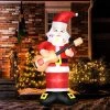 Outsunny 62.25" Inflatable Christmas Guitar-playing Santa Claus with Musical Notes Beard, Blow-Up Outdoor LED Yard Display for Lawn Garden Party -Outdoor Christmas Decorations Sales GUEST 8ecf6146 1864 4869 a77f c98d820d260d