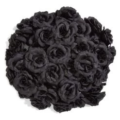 Bright Creations Juvale 50-Pack Artificial Black Roses, Stemless Silk Flowers for Wall Decorations, Wedding Receptions, Faux Bouquets, Spring Decor, 3 Inch -Outdoor Christmas Decorations Sales GUEST 8f8dbc5a 0056 4eef a263 b96f09b1df19