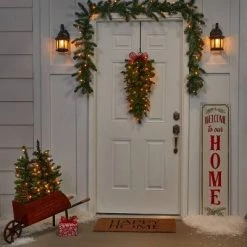 Red Wheelbarrow with Trees Christmas Novelty Sculpture - Wondershop™