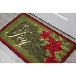 Brumlow Mills Poinsettia Area Rug, 1'8" x 2'10