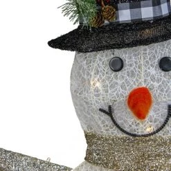 Northlight 49" White and Black LED Lighted Snowman with Top Hat Christmas Outdoor Decoration -Outdoor Christmas Decorations Sales GUEST 93f79eb1 0568 41e3 8125 ec416192dfec