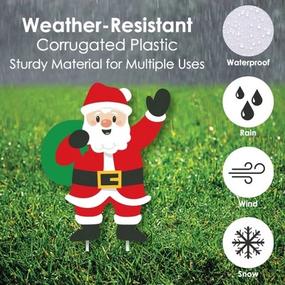 Big Dot of Happiness Very Merry Christmas - Santa, Elves, Penguins, Reindeer, Snowman, Sleigh, Ornaments -Outdoor Holiday Santa Claus Yard Decor-10 Pc 5 Big Dot of Happiness Very Merry Christmas - Santa, Elves, Penguins, Reindeer, Snowman, Sleigh, Ornaments -Outdoor Holiday Santa Claus Yard Decor-10 Pc - Image 3