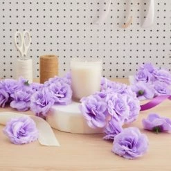 Bright Creations Juvale 50 Pack Light Purple Artificial Flowers for Decoration, 3 Inch Stemless Silk Cloth Roses for Wall Decor, Wedding Receptions, Spring Decor -Outdoor Christmas Decorations Sales GUEST 9656b94b 2cb5 4284 94d8 7934b58e8e50