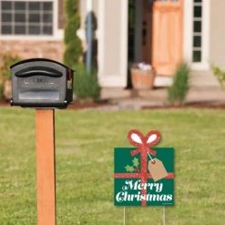 Big Dot of Happiness Happy Holiday Presents - Outdoor Lawn Sign - Christmas Party Yard Sign - 1 Piece