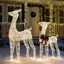 Joiedomi Tinsel Doe and Fawn LED Yard Lights -Outdoor Christmas Decorations Sales GUEST 9c8af657 67aa 4ca6 95ee 6c95ea953cde