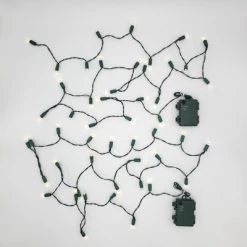 Lumabase 9.4' 2ct Battery Operated Mini String LED Lights White