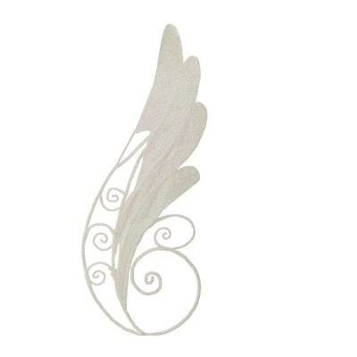 Allstate Floral 24" White Glittered Angel Wing Craft Pick 3 Allstate Floral 24" White Glittered Angel Wing Craft Pick