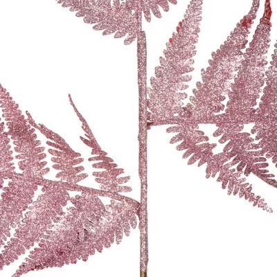 Vickerman 22" Onoclea Glitter Fern Artificial Christmas Spray 5 Vickerman 22" Onoclea Glitter Fern Artificial Christmas Spray - Image 3