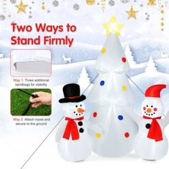 Tangkula 6Ft Christmas Inflatable Tree with Snowman Outdoor Inflatable Xmas White Tree Decorations with Built-in Bright Lights 16 Tangkula 6Ft Christmas Inflatable Tree with Snowman Outdoor Inflatable Xmas White Tree Decorations with Built-in Bright Lights -Outdoor Christmas Decorations Sales GUEST 9fc39d8c 2c31 40c1 ba1d df0bf71361d3