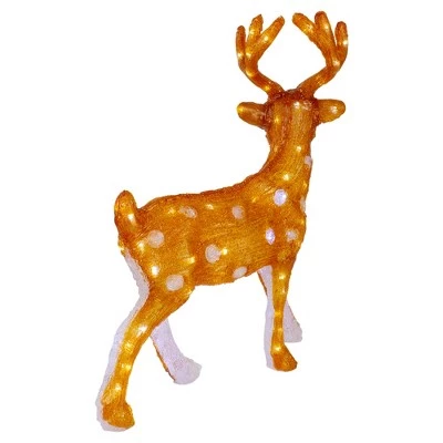 Northlight 24" Lighted Commercial Grade Acrylic Reindeer with Antlers Christmas Display Decoration 6 Northlight 24" Lighted Commercial Grade Acrylic Reindeer with Antlers Christmas Display Decoration - Image 4