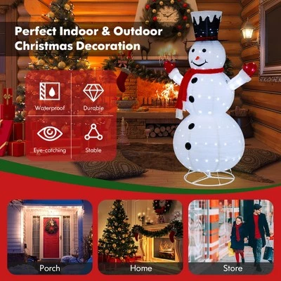 Costway 6 FT Lighted Artificial Christmas Snowman Pre-Lit Pop-up Xmas Snowman 6 Costway 6 FT Lighted Artificial Christmas Snowman Pre-Lit Pop-up Xmas Snowman - Image 4