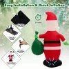 Tangkula 5FT Christmas Inflatable Santa Claus Blow up Yard Decoration w/ Built-in LED Lights & Powerful Air Fan Self-inflatable Christmas Santa Claus