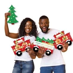 Big Dot of Happiness Christmas Train - Yard Sign and Outdoor Lawn Decorations - Holiday Party Yard Signs - Set of 8 -Outdoor Christmas Decorations Sales GUEST a276d167 d42b 4fe5 a2c4 9a047239765c