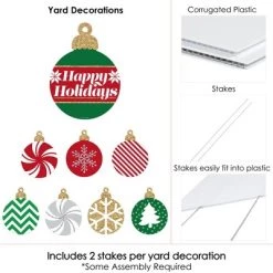 Big Dot of Happiness Ornaments - Yard Sign and Outdoor Lawn Decorations - Holiday and Christmas Party Yard Signs - Set of 8 -Outdoor Christmas Decorations Sales GUEST a3115ed5 2fa6 4cef 9b3a 9f45309aee55