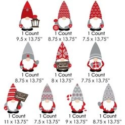 Big Dot of Happiness Christmas Gnomes - Lawn Decorations - Outdoor Holiday Party Yard Decorations - 10 Piece -Outdoor Christmas Decorations Sales GUEST a3c1cb90 49b5 47d9 bb27 6a4856909f54