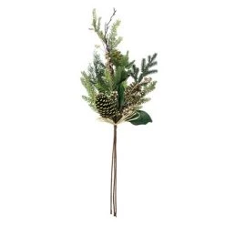 Northlight 28" Artificial Mixed Pine with Berries and Pine Cones Christmas Pick Spray Decoration
