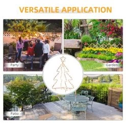 Outsunny 30" Outdoor LED Christmas Tree Rope Lights, LED Outdoor Christmas Decoration with Ground Stakes -Outdoor Christmas Decorations Sales GUEST a53180c2 6440 4073 b6cf 52e1c3e87399