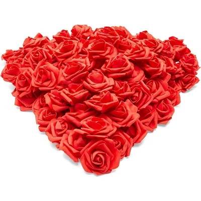 Bright Creations 200 Pack Fake Red Roses, 2 Inch Stemless Foam Flowers for Wall Decorations, Wedding Receptions, Faux Bouquets, Spring Decor 3 Bright Creations 200 Pack Fake Red Roses, 2 Inch Stemless Foam Flowers for Wall Decorations, Wedding Receptions, Faux Bouquets, Spring Decor
