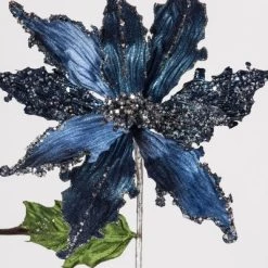 Vickerman 20" Pointed Pearl Poinsettia Aritificial Christmas Stem