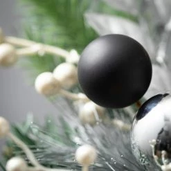 6.5"H Sullivans Black Ball Pine Orb, Multicolored