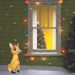 Northlight Rudolph the Red Nosed Reindeer Christmas 18" Prelit Clarice Outdoor Decoration - Clear Lights
