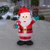 Gemmy Christmas Airblown Inflatable Santa, 3.5 ft Tall, Multi