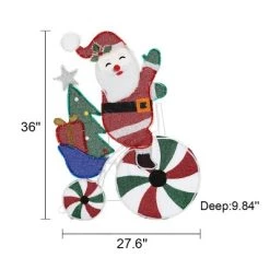 LuxenHome Santa on Peppermint Bike Lighted Holiday Decoration -Outdoor Christmas Decorations Sales GUEST aa83d2ec d832 4535 9596 c1346a8535dc