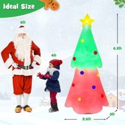 Costway 6.2 FT Inflatable Christmas Tree Blow-up Xmas Tree with Topper Star & Lights -Outdoor Christmas Decorations Sales GUEST aab50e00 58e7 4563 b31e 4be87d4c5091