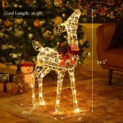 Costway Lighted Christmas Reindeer w/ 50 LED Lights Outdoor Yard Christmas Decorations 11 Costway Lighted Christmas Reindeer w/ 50 LED Lights Outdoor Yard Christmas Decorations -Outdoor Christmas Decorations Sales GUEST ab647013 3fd0 443c 9cb4 37e6311cfda3
