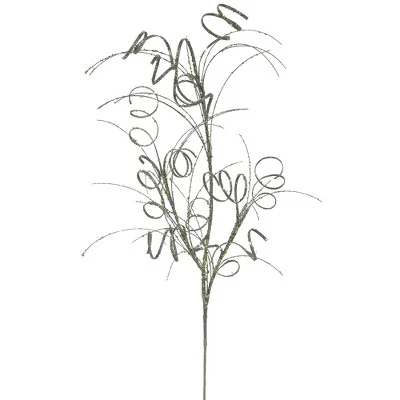 Vickerman 35" Glitter Curly Aritificial Christmas Spray 14 Vickerman 35" Glitter Curly Aritificial Christmas Spray - Image 12