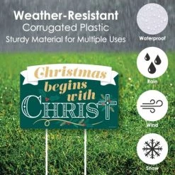 Big Dot of Happiness Religious Christmas - Merry Christmas Cross Yard Sign Lawn Decorations - Christmas Begins with Christ Party Yardy Sign -Outdoor Christmas Decorations Sales GUEST b0d0c672 2290 42c4 8b88 925646993ef8