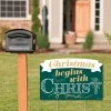 Big Dot of Happiness Religious Christmas - Merry Christmas Cross Yard Sign Lawn Decorations - Christmas Begins with Christ Party Yardy Sign -Outdoor Christmas Decorations Sales GUEST b10fe18d 63cc 454c b54f 6835413e977a