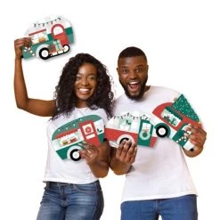 Big Dot of Happiness Camper Christmas - Yard Sign and Outdoor Lawn Decorations - Red and Green Holiday Party Yard Signs - Set of 8 -Outdoor Christmas Decorations Sales GUEST b3295100 9d2c 4fe0 8da3 3b57b1bef82c