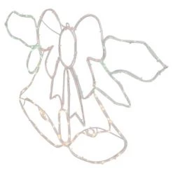 Northlight 34" Lighted Christmas Bell and Bow Window Silhouette Decoration