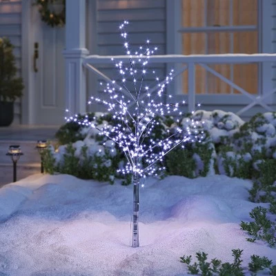 48" LED Silver Twig Tree Christmas Novelty Sculpture Light Pure White - Wondershop™ 3 48" LED Silver Twig Tree Christmas Novelty Sculpture Light Pure White - Wondershop™