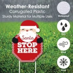 Big Dot of Happiness Jolly Santa Claus - Santa Stop Here Yard Sign - Christmas Welcome Yard Sign -Outdoor Christmas Decorations Sales GUEST b4ea9e94 ba61 443f a08c 3466d9524795