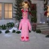 Gemmy Photorealistic Airblown Inflatable Mixed Media Ralphie w/Pink FuzzyPlush Bunny Suit WB