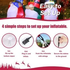 LuxenHome 6Ft L Gnome Elf Trio Outdoor Holiday Inflatable with LED lights 19 LuxenHome 6Ft L Gnome Elf Trio Outdoor Holiday Inflatable with LED lights -Outdoor Christmas Decorations Sales GUEST b633166f ea14 40e9 8f0a 01a07e15f730