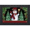 Red Checkered Snowman Winter Christmas Doormat 30" x 18" Indoor Outdoor Briarwood Lane -Outdoor Christmas Decorations Sales GUEST b758fb02 4d72 4ecd 9271 5c41c6bfc1e3