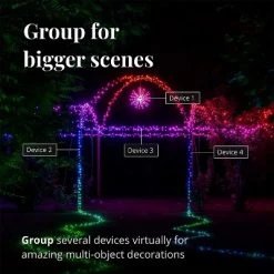 Twinkly Spritzer App-Controlled LED Lights Spritzer with 200 RGB (16 Million Colors) LEDs. 16 inches Diameter. White Wire -Outdoor Christmas Decorations Sales GUEST b7729bba e16a 4e96 9dd2 006d28c73a0a