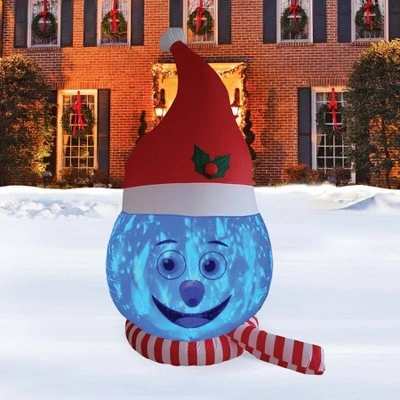 A Holiday Company 8ft Tail Snowman Head with Blue Shimmer Light, 8 ft Tall, Multi 4 A Holiday Company 8ft Tail Snowman Head with Blue Shimmer Light, 8 ft Tall, Multi - Image 2