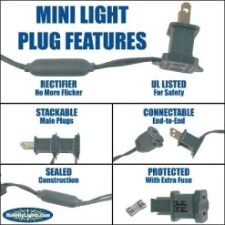 Novelty Lights Inc Novelty Lights LED Christmas String Lights 100 Mini Bulbs (Green Wire, 50 Feet) -Outdoor Christmas Decorations Sales GUEST bb3612b2 52dc 4084 beb4 0d720beae7eb 1