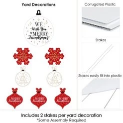 Big Dot of Happiness Red and Gold Friendsmas - Yard Sign and Outdoor Lawn Decorations - Friends Christmas Party Yard Signs - Set of 8 -Outdoor Christmas Decorations Sales GUEST bb41da5b 1d08 43c2 96da d4bbf191f34e