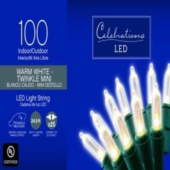 Champ Celebrations Celebrations LED M5 Warm White 100 ct String Christmas Lights 24.5 ft.