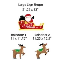 Big Dot of Happiness Santa's Reindeer - Yard Sign and Outdoor Lawn Decorations - Santa Claus Christmas Yard Signs - Set of 8 -Outdoor Christmas Decorations Sales GUEST be3b8c28 c2f8 45e6 a737 f12460fe01bd